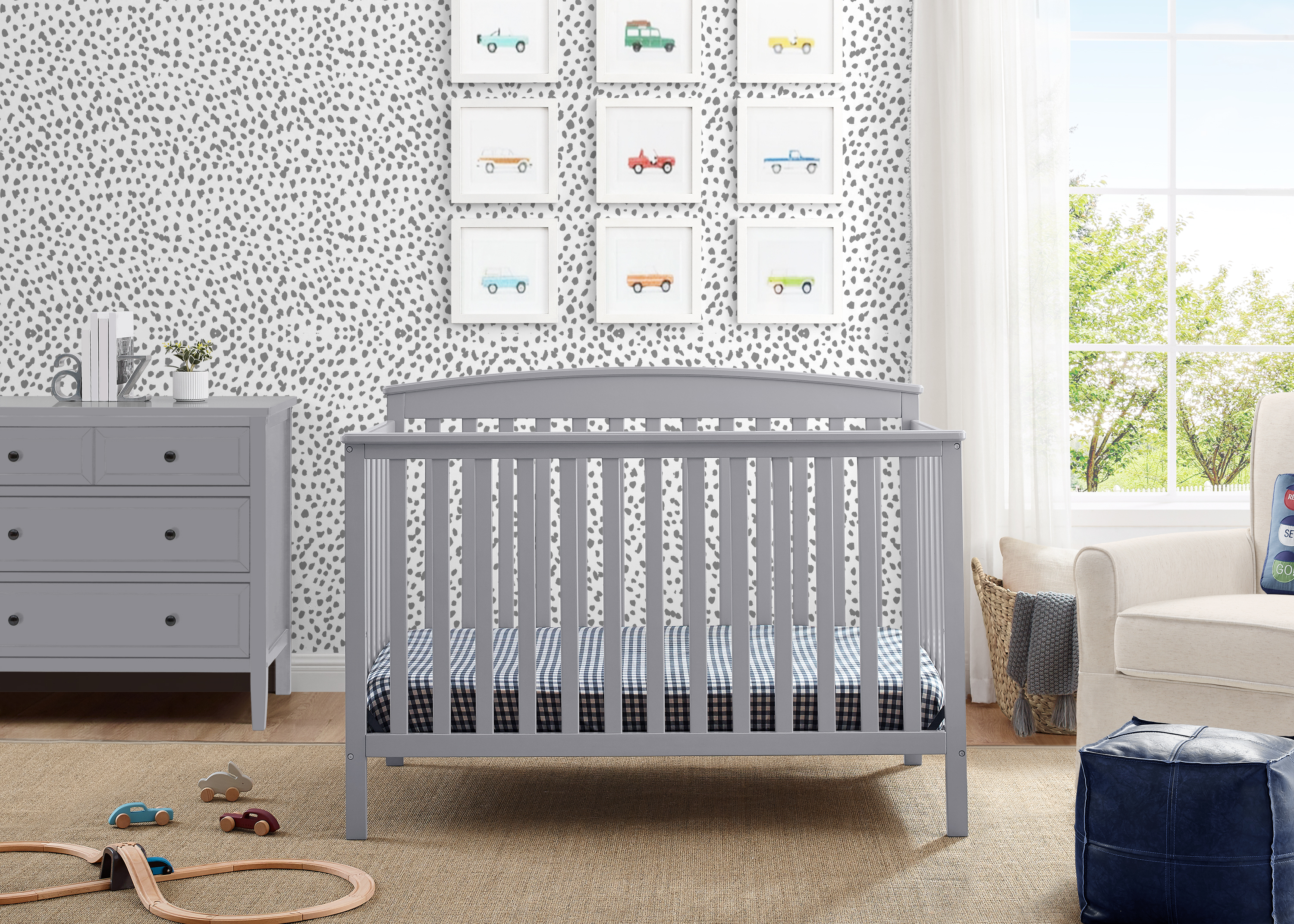 Delta Children Hanover 6-in-1 Convertible Baby Crib, Grey - image 3 of 16