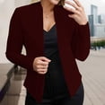 thumbnail image 2 of Dezsed Blazers for Women Business Casual Clearance Womens Casual Fashion Pocket Solid Color Shawl Suit Jacket Blazer Top Wine L, 2 of 6