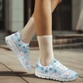 thumbnail image 3 of COEQINE Paw Star Cloud Women Running Shoes Lace-up White Sole Cute Dog Cat Puppy Footprint Girls Sneakers Hiking Camping Soft Training Athletic Footwear Tennis Shoes, 3 of 7
