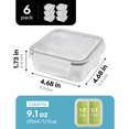 thumbnail image 4 of Recipientes para aperitivos Carrotez, 2 compartimentos, 270 ml, paquete de 6, 4 of 8