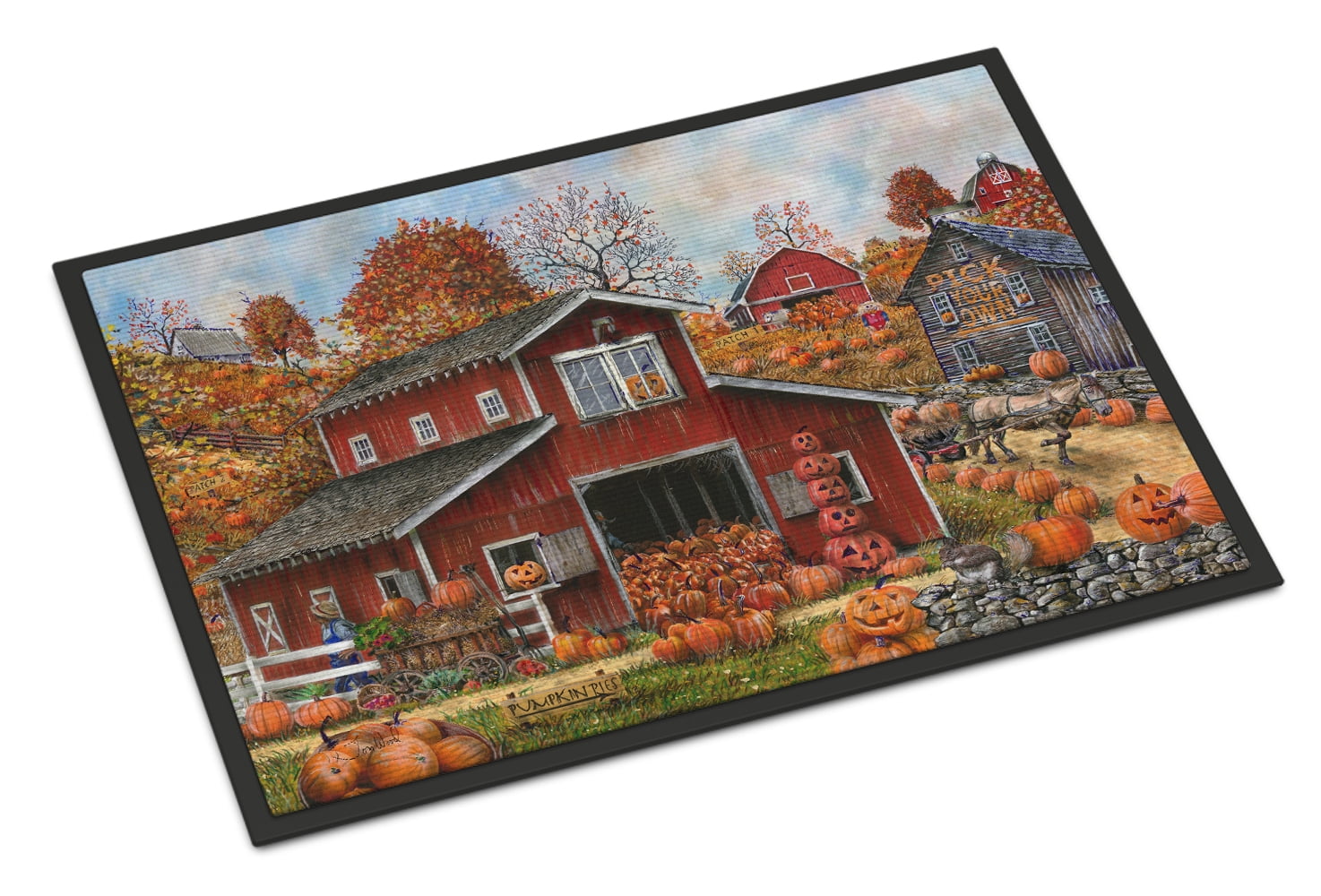 Pick your Own Pumpkins Fall Doormat by Caroline's Treasures