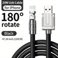 thumbnail image 3 of 20W Fast Charge For IPhone Cable 180 Degree Rotation Elbow Cable For Game Liquid Silicone Charger USB IPhone Cable, 3 of 5