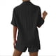 thumbnail image 3 of Conjuntos de Dos Piezas de Pantalones Cortos de Verano para Mujer, Top, Pantalones Cortos, Ropa de Descanso, Playa, Vacaciones, Chándales, Negro, XL, 3 of 7