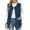A-Blue, variant on Women's Plus Size Vest Fleece Hoodless Sleeveless Warm Casual Vest with Pockets for Outdoor & Casual