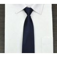 thumbnail image 1 of Corbata clásica de 7 cm para mujer, color liso, para hombre (cremallera azul marino G72), 1 of 5