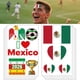 thumbnail image 2 of Tatuajes temporales de la bandera de México CLEAFF, 45 piezas, resistentes al agua, 2 of 6