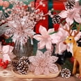 thumbnail image 3 of Ayieyill 56Pcs Christmas Glitter Poinsettia Flowers Artificial PoinsettiaFlowers Christmas Pine Cones Christmas Tree Ornaments Set Christmas Tree Decorations, 3 of 7