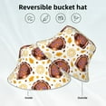 thumbnail image 5 of Bingfone Fall Turkey Bucket Hat For Men Women,Packable Reversible Printed Sun Hats,Fisherman Outdoor Travel Hiking Beach Caps, 5 of 9