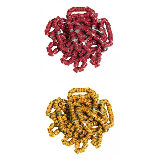 100x 2023 Anillos de pata de paloma de carreras de aluminio Bandas de pie para aves de corral de pollo de codorniz naranja y marrón Zulema Anillos de pierna de paloma