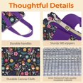 thumbnail image 4 of Pioneer Flower Floral Print Pattern Insulated Lunch Bag for Women & Adults,Large Portable Soft Cooler Lunch Bag,Thermal Food Storage Tote with Pearl Cotton,8.66L,8.75x5.75x9.5 Inch, 4 of 6