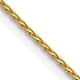 thumbnail image 1 of 14K Yellow Gold Jbsp's .8mm D/C Round Wheat Chain (16 X 0.8) Made In United States 3312-16, 1 of 5