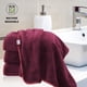 thumbnail image 4 of Juego de toallas de baño Cosy Family de microfibra, paquete de 4, color burdeos, 4 of 7