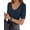 Navy Blue, variant on Womens Half Sleeve Tops Scoop Neck Slim Fitted Basic Tee Shirts 2026 Trendy Casual Clothes