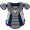 Grey-Navy, variant on Mizuno Samurai Youth Baseball Chest Protector 14"