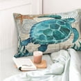 thumbnail image 6 of Disketp Pillow Covers Watercolor Sea Turtle Pattern Throw Pillow Case Cushion Covers,Cushion For Bedroom,Couch,Home-14"X20", 6 of 9