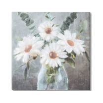 Stupell Industries Traditional Mixed Daisies Arrangement Painting Gallery Wrapped Canvas Print Wall Art, Design by Nina Blue