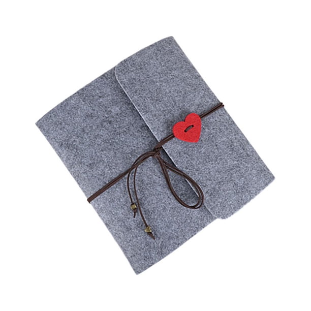 Álbum de recortes Bricolaje Fieltro Hecho a mano Álbum de fotos Libro autoadhesivo Álbum de bodas Álbum de bodas 30 Hojas Tarjeta Páginas Tamaño L (gris)