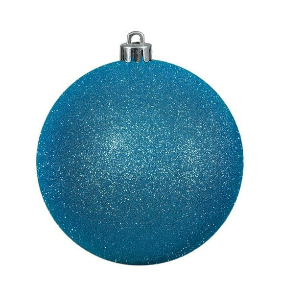 2.4 in. Turquoise Glitter Ball Christmas Ornament  24 per Bag