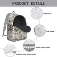 thumbnail image 4 of Unisex Zipper Boho Backpack, Bohemian Chic Print Bag with Front Pocket, Lightweight Rucksack for School University Work Commute, Great Gift, 4 of 5