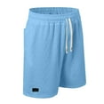 thumbnail image 4 of NAFUU Mens Casual Shorts Elastic Waist Drawstring Summer Beach Shorts With Pockets Breathable Men's Casual Shorts Daily Wear Lightweight Trouser, 4 of 5