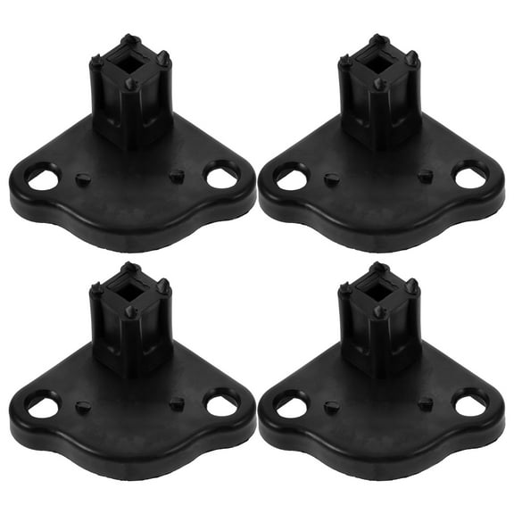 MIPCASE 4Pcs Black Rv Awning Bottom Bracket Foot with Automatic Foot Design for Stable Support