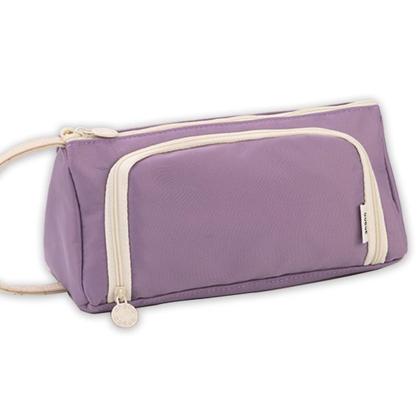 Estuche para lápices de gran capacidad, estuche para lápices, estuche para bolígrafos de mano (morado)
