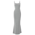 thumbnail image 3 of Vestido Largo Con Cola De Pez Vestido ajustado sin espalda Estilo lounge sexy Color sólido Traje diario (Gris XS) Cgtredaw para Mujer Gris T XL, 3 of 9