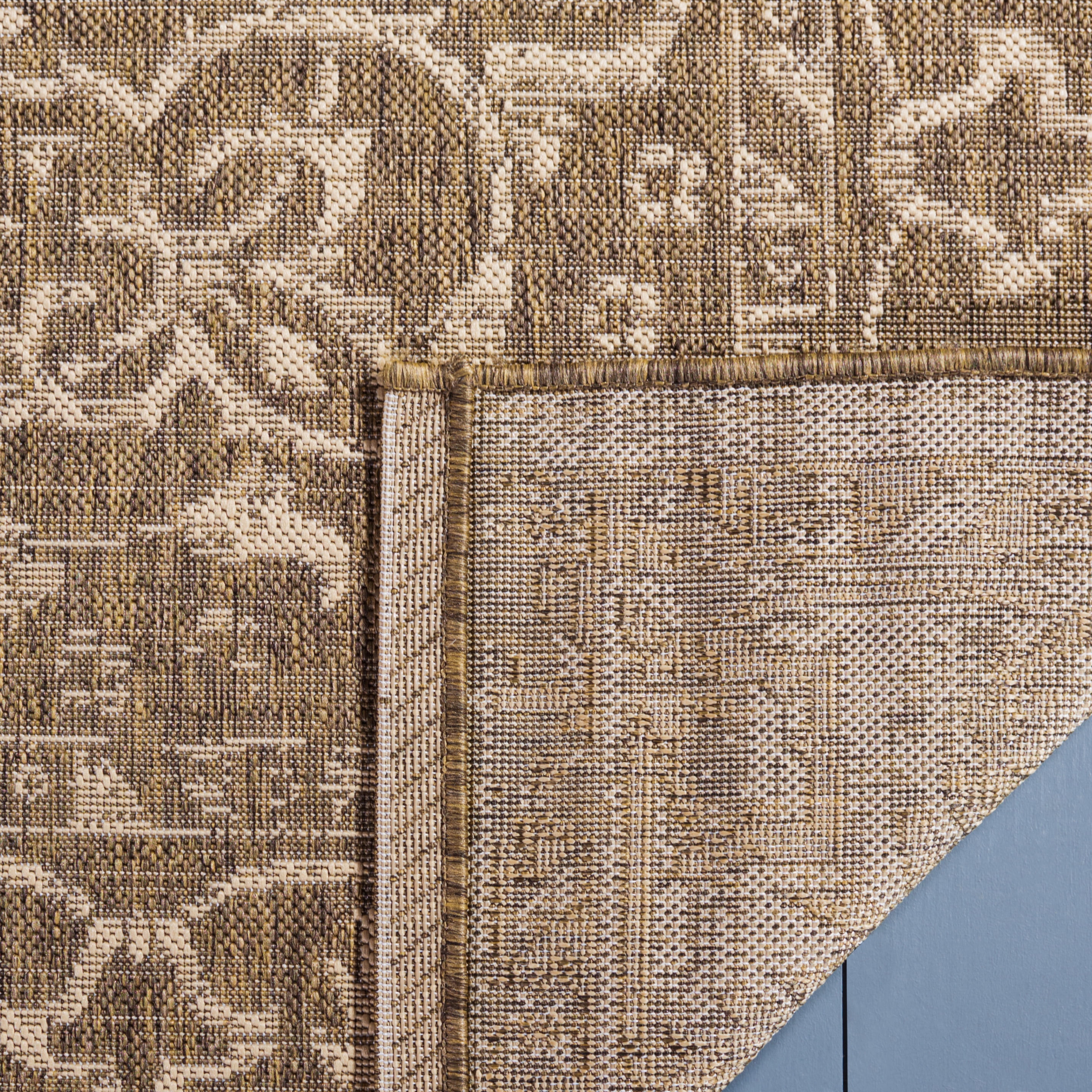 SAFAVIEH Courtyard Clodagh Medallion Indoor/Outdoor Area Rug, Brown/Beige, 8' x 11'