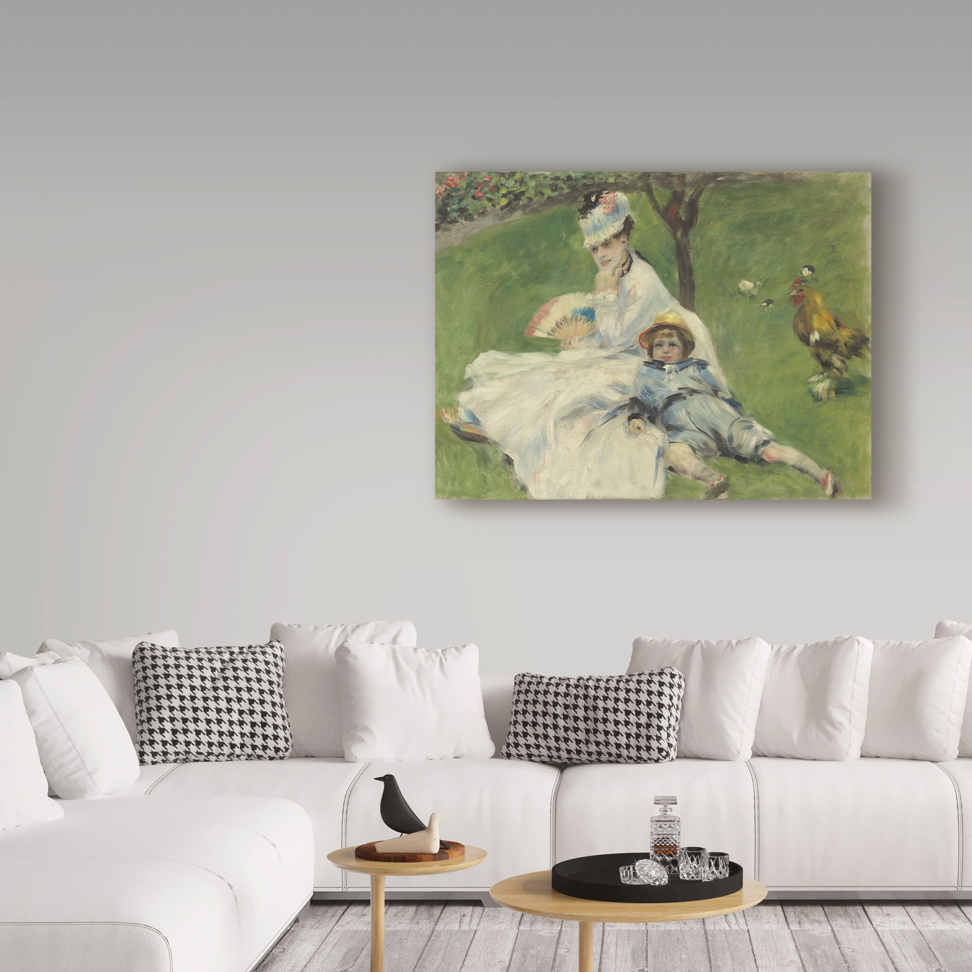 Trademark Fine Art 'Madame Monet And Her Son' Canvas Art by Pierre Auguste Renoir