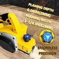 thumbnail image 4 of Cordless Brushless Handheld Planer Compatible with Dewalt 20V MAX Battery, 3-1/4″, 15000 RPM, Power Planer Tool Only (No Battery), Electric Wood Planer for Woodworking, Carpenter and Home DIY, 4 of 9