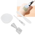 thumbnail image 2 of 4pcs Face Mask Bowl Set Measuring Spoon Spatula Silicone Brush Washable Skin Mask Applicator White, 2 of 5