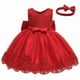 thumbnail image 3 of Vestido LZH de encaje rojo con lazo para niñas de 3 a 6 meses, 3 of 6