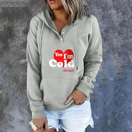 

Zedker Pullover Sweatshirts For Women Plus Size Women Long Sleeves Casual Print Crewneck Sweatshirt Loose Hooded Drawstring Pocket Tops