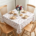 thumbnail image 6 of Round Tablecloth, 60in 4th Of July Patriotic Star Table Cover, Waterproof Stain-Resistant Washable Fabric, Reusable Cloth for Party, Kitchen, Dining Room & Home Decor Use, 6 of 6