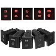 thumbnail image 1 of jfqm 12V 3A Red Light Push Button Switch Driving Light Bar ON-Off Switch Fit for VW Amarok (Color : Spot Light), 1 of 4