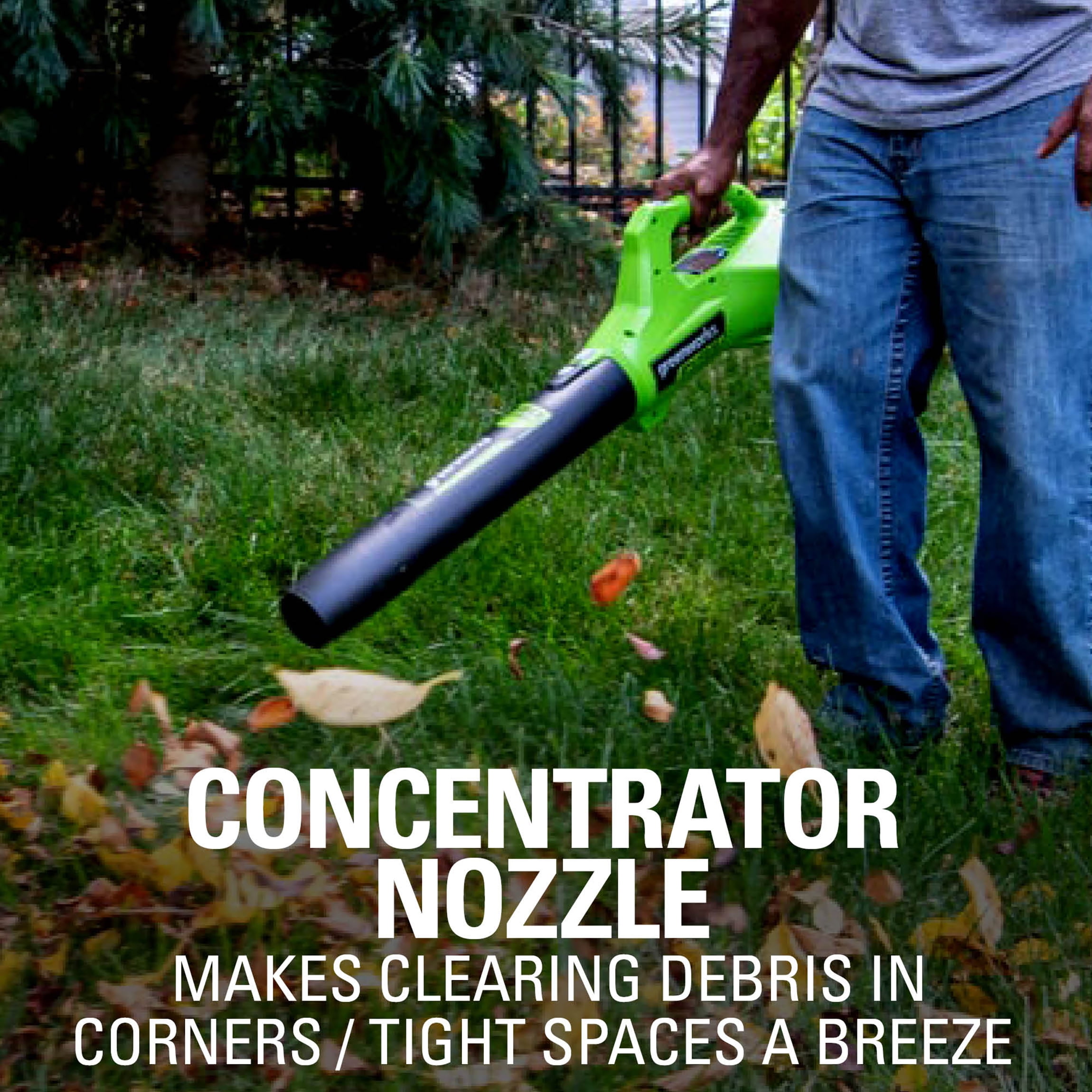 Greenworks 40V 350 CFM at 100 Mph Leaf Blower with 2.0 Ah Battery & Charger 2412002