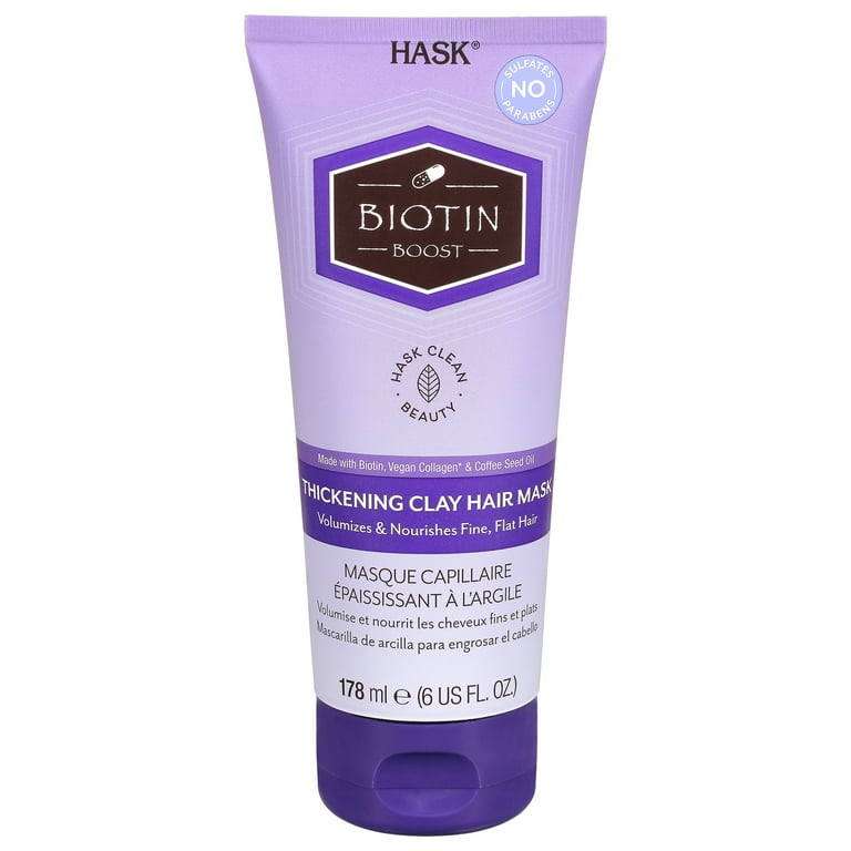HASK Biotin Boost Thickening Clay Hair Mask (6oz) HASK Biotin Boost Thickening Clay Hair Mask (6oz)