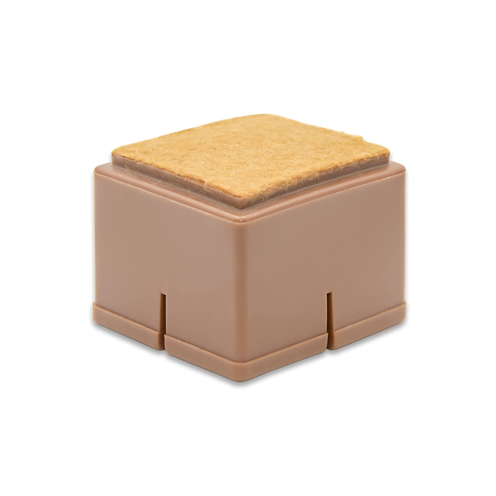 Flyshop 8PCS Rectangle Chair Leg Caps with Felt Pads Durable PVC Protective Feet Cap Prevent Scratches Reduce Noise Felt Furniture Pads, Coffee Floor Protectors, Length 38 to 44mm, Width 35 to 41mm