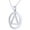White Gold, variant on Circle Triangle Fashion Pendant Necklace In 14k Rose Gold