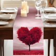thumbnail image 3 of Table Runners 90 Inches Long Dress Scarves, Valentine's Day Farmhouse Coffee/Dining/Kitchen Table Runner for Living Room, Red Heart Love Trees Romance Spring 13x90 Inch, 3 of 9