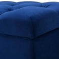Arlo Tufted Storage Bench, Navy Blue