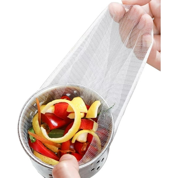 Disposable Mesh Sink Strainer Bags, 100 PCS Kitchen Sink Strainer Trash Bag, Drain Nets for Sink, Sink Strainer Filter Mesh Bag, Kitchen Sink Trash