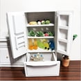 thumbnail image 3 of 1:12 Mini Doll House Simulation Refrigerator Model White Silver Gray, 3 of 4