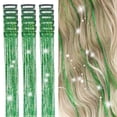 thumbnail image 1 of HLONK 18 Pcs Guirlande de Cheveux à Clipser Extensions de Cheveux 19.6 Pouces Kit de Guirlande de Cheveux à Clipser Résistant à la Chaleur Scintillant Féerique Accessoires pour Cheveux pour Enfants Filles Femmes (Argent), 1 of 7