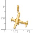 thumbnail image 2 of Pendentif Breloque Collier Aile d'Avion en Or Jaune 14k Voyage Transport, 2 of 6