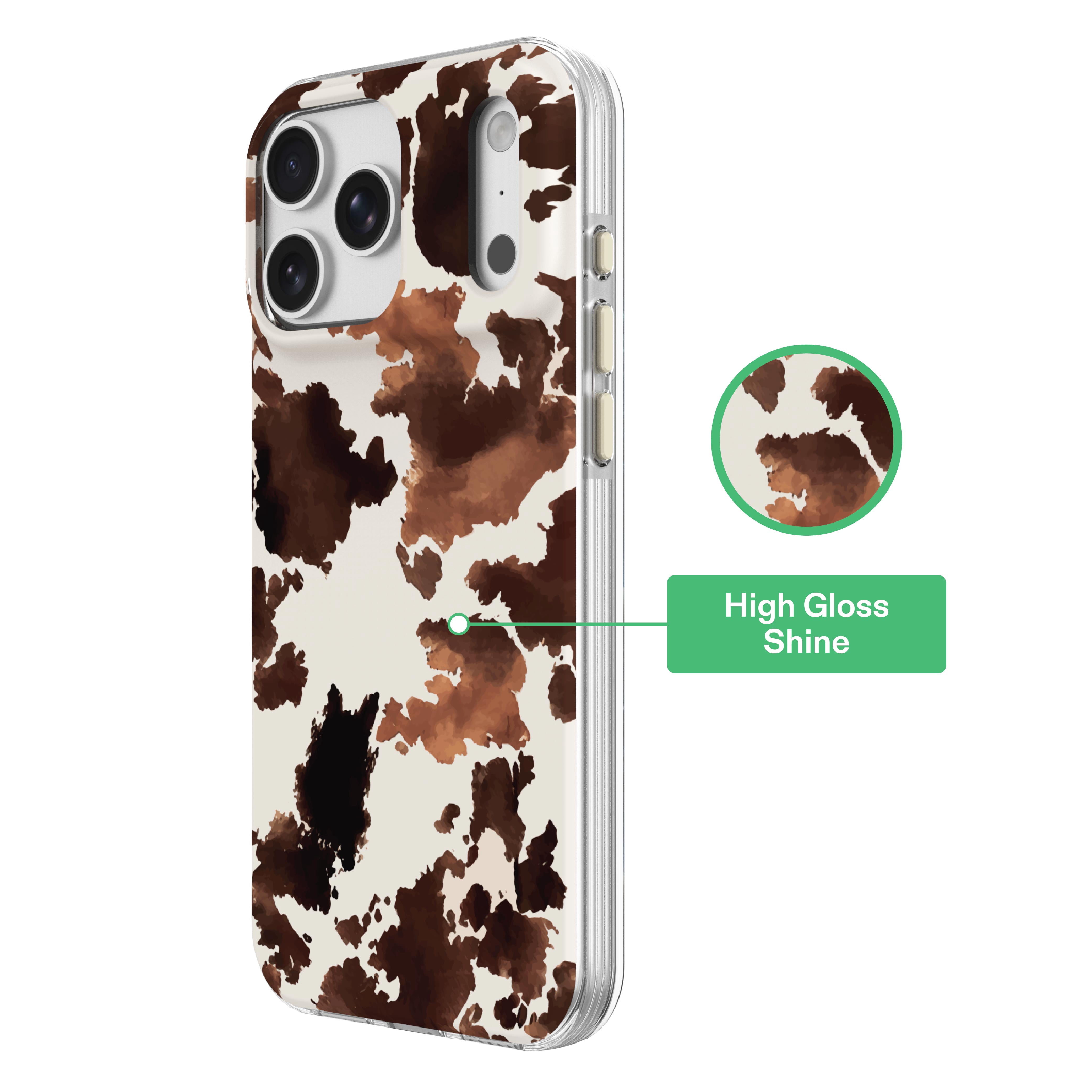 onn Phone Case for iPhone 18 Pro Max / 17 Pro Max, MagSafe Compatible - Cow Print