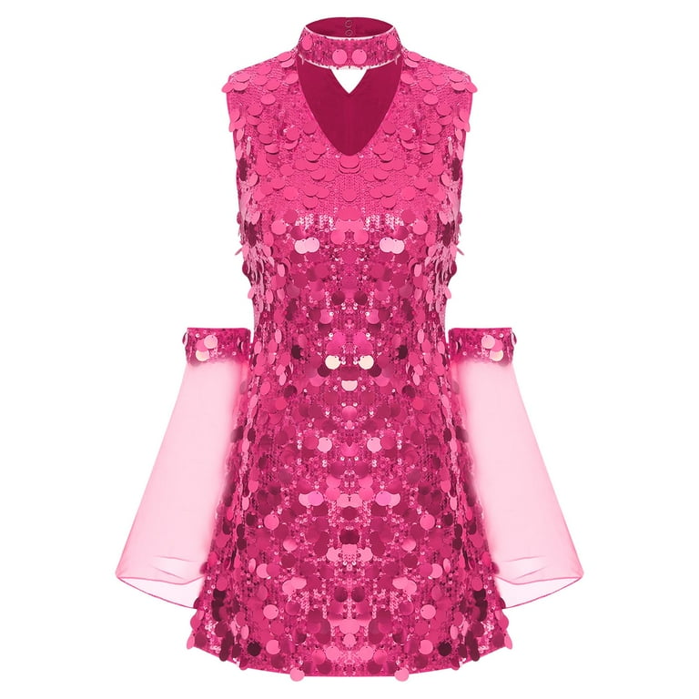 Nyeemya Women's 70s Retro Disco Dance Dress Hippie Sequin Sensation Dress Cocktail Club Party Dresses Hot Pink L - Walmart.com Nyeemya Women's 70s Retro Disco Dance Dress Hippie Sequin Sensation Dress Cocktail Club Party Dresses Hot Pink L - Walmart.com