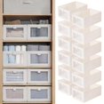 thumbnail image 1 of Paquete de 12 cubos de almacenamiento de ropa de cama Pradnel con ventana transparente, 1 of 7
