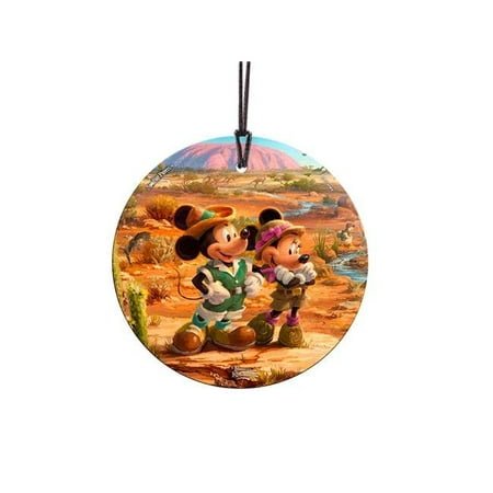 

Thomas Kinkade Minnie & Mickey in the Outback StarFire Prints Hanging Glass