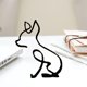 thumbnail image 4 of Escultura de perro de hierro forjado, estatua, adorno para oficina, escritorio y dormitorio. D, 4 of 7